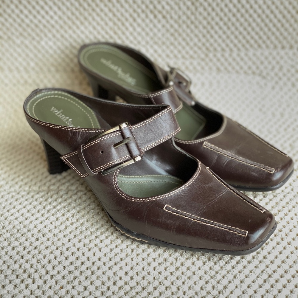 Aerosoles What’s What Brown Mules Size 7-1/2